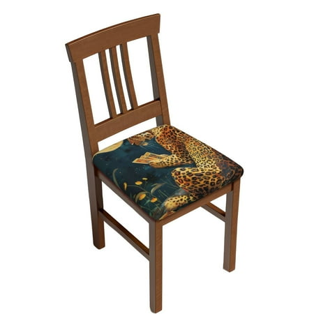 

Sigee Leopard Reading Tarot Cards for Square Chair Cushion Covers for Furniture Protector Couch Cushion Slipcovers-Two Pieces