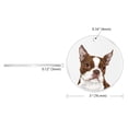 thumbnail image 3 of WIRESTER Large 3 inch Acrylic Ready to Hang Ornament, Hanging Ornaments for Christmas Tree Holidays Party Home Office Xmas Tree Decoration Gift - Boston Terrier Red and White Dog, 3 of 7