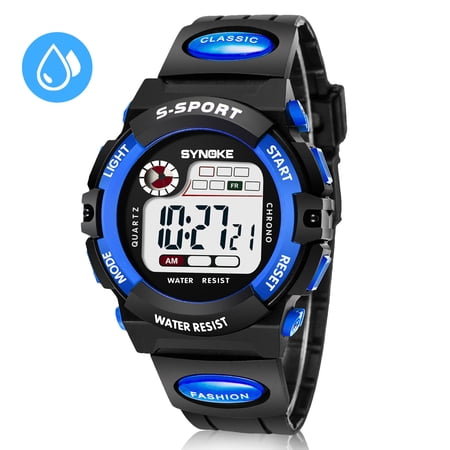 Kids Digital Sport Watch, Boys Girls Waterproof Sports Outdoor Watches Children Casual Electronic