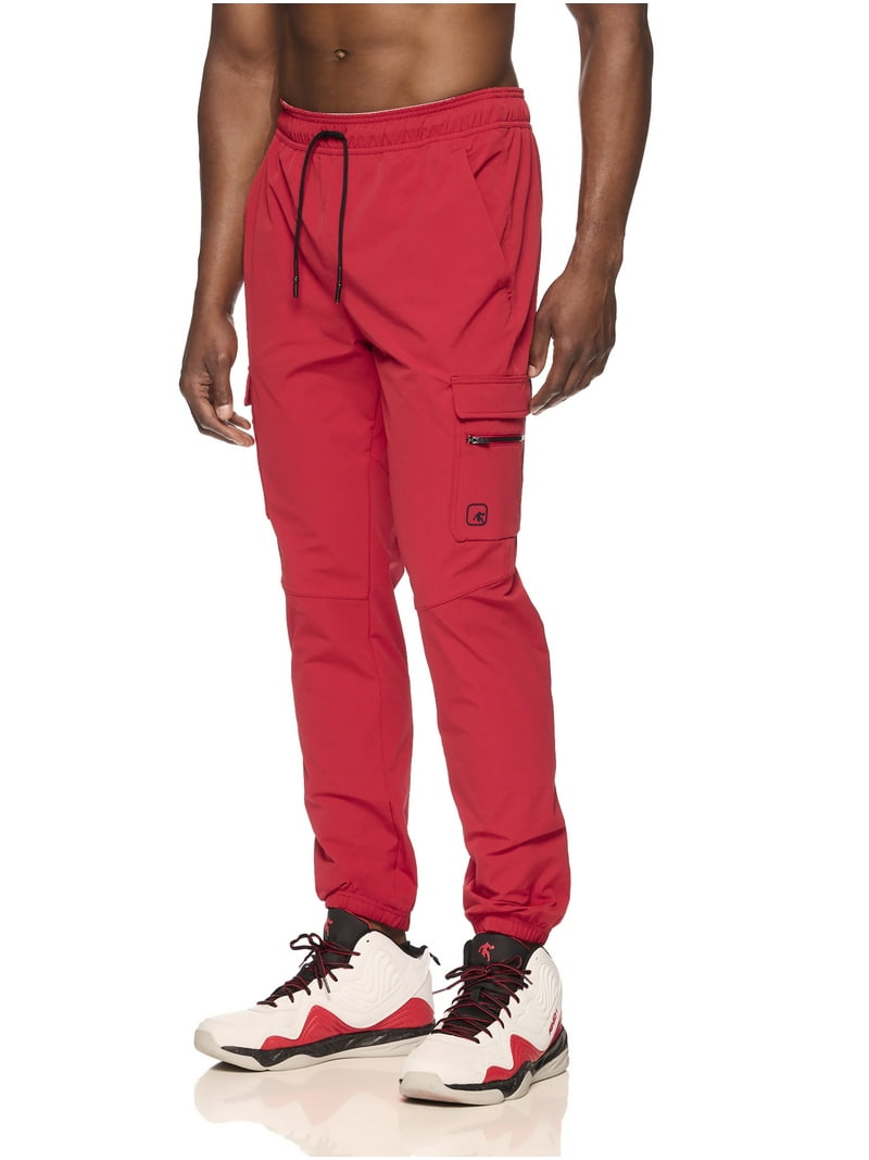 OPEN YY CARGO PANTS レッド Men Cargo Pants Outdoor Straight Leg Trouser Loose Hip Hop