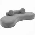 thumbnail image 5 of [NEW IN] [VIDEO SHOWS] 105.5" Curved Sofa - Modern, Minimalist Cloud Couch! 3-4 Seater + 2 Pillows. No Assemble. Gray., 5 of 20