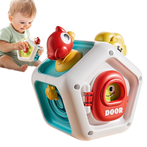 Montessori Sensory Toys for 1 Year Old,Busy Cube Toy for 6 12 18 Month,Learning Toys for 1 2 3 Year Old Boys Girls