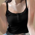 thumbnail image 5 of Ashirexll Sleeveless Tops for Women, Tank Tops for Women, Summer Casual Loose Solid Color Lace Camisole Tank, 5 of 7