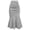 Gray, variant on Women's Elegant Midi Fishtail Skirt Business Formal Skirts Ruffle Hem Fishtail Skirt