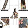 thumbnail image 5 of Stylish Leather Crossbody Bag 8.46x5.9x2.16In Easy To Carry Multi-Purpose Travel Hiking Shopping Fashion Bag Rainbow Butterfly, 5 of 7