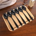 thumbnail image 2 of 8pcs Imitation Porcelain Spoons Tableware Black Frosted Imitation Porcelain Spoons, 2 of 5