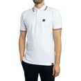 thumbnail image 2 of Trojan Three Colour Tipped Pique Polo Shirt, White, 2 of 6