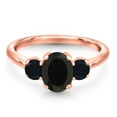 thumbnail image 3 of Gem Stone King 2.04 Ct Oval Black Onyx 18K Rose Gold Plated Silver Ring, 3 of 6