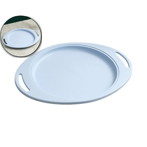 VQPeo Oval Plastic Steak Plates, Heat Resistant Dinnerware, Drop Proof Restaurant Plates for Family Meals & Outdoor Picnics