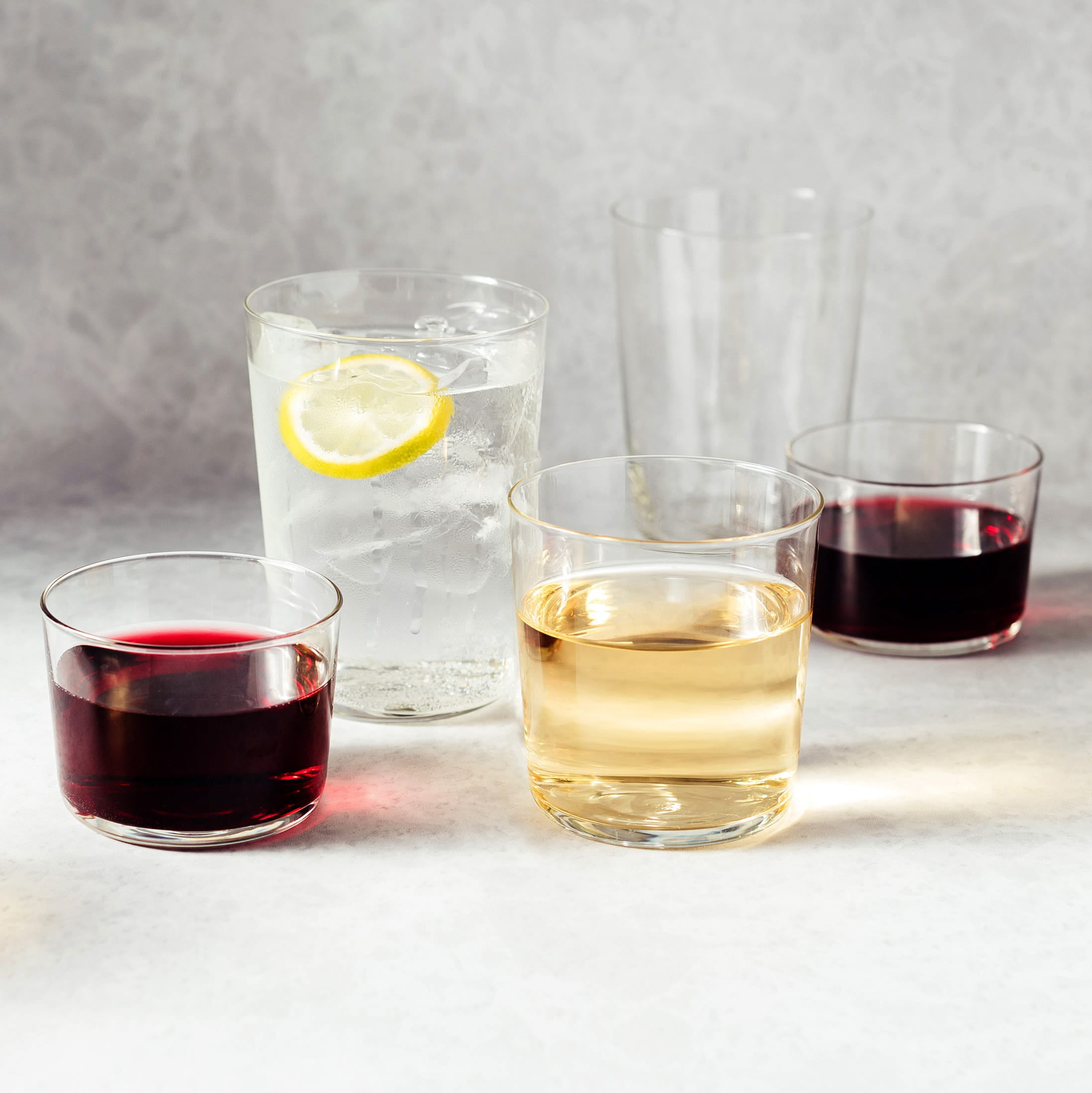 Viski Bodega Glasses - Stackable Drinking Glasses Set - Modern