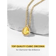 thumbnail image 5 of KeyStyle Necklaces for Women Birthstone Pendant Necklace with Cubic Zirconia 14K Gold Plated Christmas Birthdays Anniversaries Gifts for Wife, 5 of 10