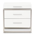 thumbnail image 5 of Michael Amini Marquee 3-Drawer Nightstand in Cloud White, 5 of 11