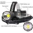 thumbnail image 2 of Linterna frontal LED recargable, 10000 lúmenes, Xhp70.2, potentes faros, luz de trabajo de alta potencia, linterna frontal con zoom para pesca, espeleología y caza, 2 of 5
