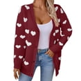 thumbnail image 2 of Cardigan Tricoté Boutonné Mi-Long Automne et Hiver pour Femmes, Doux et à la Mode, 2 of 9