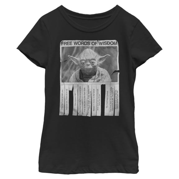 Girls Star Wars Yoda Words of Wisdom T Shirt