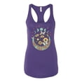 thumbnail image 2 of Wild Bobby I Only Told The Moon, Moon Phases Daisies and Butterflies Vintage Women Racerback Tank Top, Purple Rush, X-Large, 2 of 6