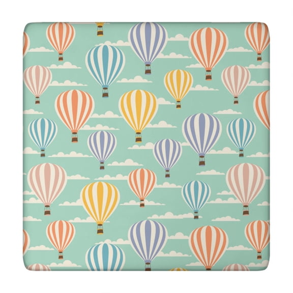 Boho Tablecloth Featuring Patriotic American Flag Pattern, Abstract Geometric Design with Rainbow Gradient, Starry Night and Watercolor Ocean Scenes