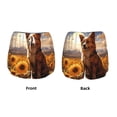 thumbnail image 3 of Rateoe Vintage Cute Corgi Sunflower Printed 2 in 1 Women's Workout Shorts for Athletic Gym Running Shorts with Phone Pockets-Medium, 3 of 7