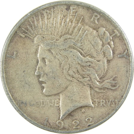 1922 Peace Dollar F Fine Silver $1 Coin