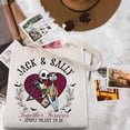 thumbnail image 4 of Movie Inspired Gift Jack And Sally Lover Tote Bag Valentine Gothic Gift Simply Meant To Be Handbag, 4 of 6