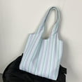 thumbnail image 4 of LHNFT Lightweight Shoulder Bag for Women Striped, Canvas Tote Bags Large Capacity Handbag Travel Beach Vacation Purse, 4 of 9