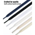 thumbnail image 4 of Cordones Handshop, anchos y planos, atléticos, 8 mm, 100 cm, blancos (2 pares), 4 of 7