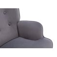 thumbnail image 3 of Guyou Modern Rocking Chair, Glider Nursery Chair with Tufted Wingback, Velvet Upholstered Accent Armchair for Living Room Bedroom Nursery, Grey, 3 of 10