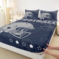 thumbnail image 3 of jejeloiu American Rugby Football Twin Sheet Sets,Boys Ball Games Bedding For Kids 3-Piece, 3 of 7