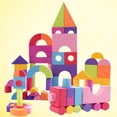 thumbnail image 2 of 200 Piezas / Juego De Bloques De Construcción Geométricos De Espuma EVA Para En Edad Preescolar Reconocimiento De Desarrollo De Sunnimix Bloques de construcción de rompecabezas para niños, 2 of 8