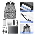 thumbnail image 6 of Lsque Weave Geometric Classic Casual Backpack - Large Capacity Water-Resistant Backpack for School, Work, Travel, and Outdoor Activities, 6 of 8