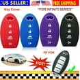 thumbnail image 4 of Silicone Case Keyless Entry Fob Remote Cover for Infiniti Q50 Q60 QX60 QX80 Key (black and black), 4 of 4