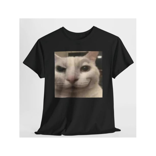 Funny Cat Meme T-Shirt - "You're Either Smart or Stinky" Humorous Graphic Tee with Design, 100% Cotton Unisex Sizes S-XXXL, Machine Washable Round Neck Casual Shirt for Men & Women