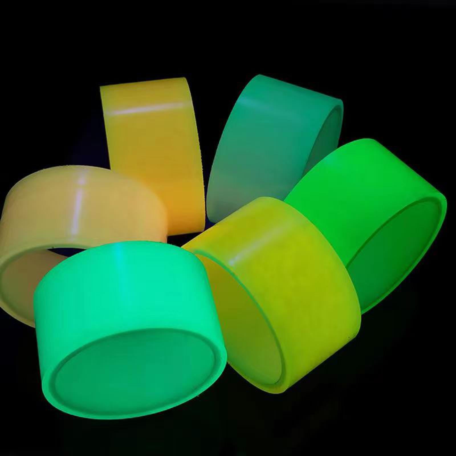 FVDPWYE 6x Colorful Sticky Ball Rolling Tapes Luminous 2.36 inch Wide Decorative Colored