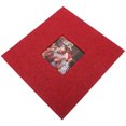 thumbnail image 1 of OULII Memory Film Album Photo Album Red Linen Cover Adhesive Film 1Pack, 1 of 8