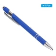 thumbnail image 3 of Uxcell Ballpoint Pen with Stylus Tip Metal Pen Black Ink 1.0mm Medium Point Stylus Pen Style 1, Blue 6 Pack, 3 of 6