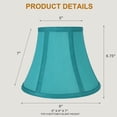 thumbnail image 2 of Urbanest Softback Bell Lampshade, Faux Silk, 5-inch by 9-inch by 7-inch, Teal, Spider-fitter, 2 of 6