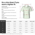 thumbnail image 5 of Honeii Green Checkboard Print Men’s Hawaiian Shirt,Classic Button-Down Short Sleeve Shirt, for Beach, Vacation, and Outdoor Activities,Large, 5 of 7