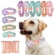 thumbnail image 5 of Collar y correa para perro con hebilla dorada fuerte ajustable con hermosa pajarita y ribete floral MFZFUKR CPB-US-YY32-4, 5 of 5
