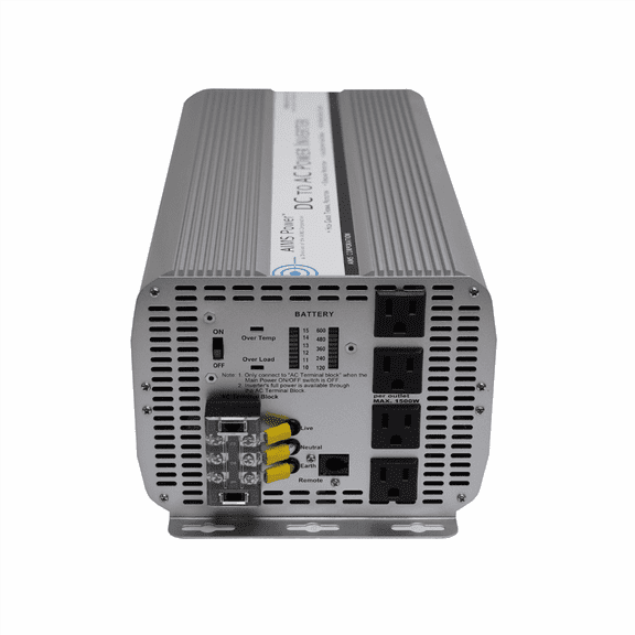 AIMS Power 5000W Modified Sine Power Inverter 12VDC to 120VAC for Heavy Loads, RVs, and Tools