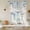 Light Blue Grey, variant on Blue Coastal Tie Up Curtains for Windows, Adjustable Balloon Window Shades, Summer Beach Starfish Weeping Eucalyptus Wooden Kitchen Window Treatments Farmhouse Short Curtains with Rod Pocket 42"x45"
