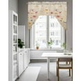 thumbnail image 4 of Botanical Flower Swag Valance for Windows 56'' x 36'', Retro Colored Spring Floral Herb Light Filtering Kitchen Curtains Valances for Bathroom/Living Room/Bedroom/Café, Rod Pocket Curtain Panel, 4 of 6