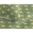 thumbnail image 3 of Ambesonne Lemon Print Quilted Bedspread Set 3 Pcs, Vintage Citrus Pattern, Twin, Fern Green and Yellow, 3 of 4