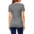 thumbnail image 5 of Noric Women V Neck Short Sleeve Maternity Nursing T-Shirt Side Ruched Slim Fit Pregnancy Soft Casual Pullover Top, 5 of 9