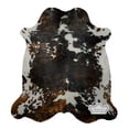 thumbnail image 3 of Dark Tricolor Cowhide Rug, 6x7 ft, Genuine Leather, Natural Cowhide for Modern & Rustic Decor, 3 of 7