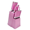 thumbnail image 2 of 13 Pcs Kitchen Knife Set with Block, Stainless Steel Sharp Blades, Non-Slip Handle, Multi-Color Knife Set with Scissors for Home Kitchen Pink, 2 of 4