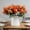 Orange, variant on Partheme 12in Realistic Artificial Tulips 5 Head Cluster Faux Flowers, Silk Bouquet for Weddings Parties Hotels Living Room Decor, 6 Colors, Red