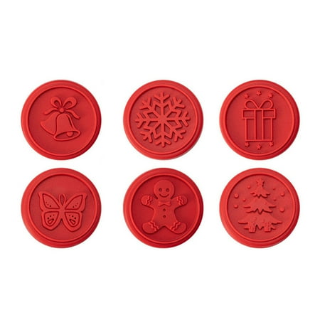 

SIEYIO 6 pcs Food-grade Silicone Christmas Cookies Cutters Snowflake for Butterfly Shap