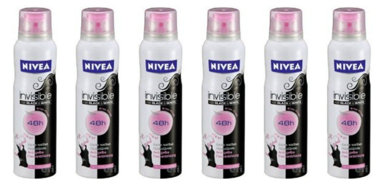 schakelaar Transparant Lokken Nivea Invisible (For Black & White) A/P Spray for Women, 150 Ml - Pack 6 -  Walmart.com