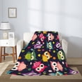 thumbnail image 2 of Throw Blanket for Couch Sofa and Bed, Cartoon Cute Colorful Owls Super Soft Plush Throw Blanket, Fuzzy Cuteness Comfy Warm Washable Flannel Blanket & Throws for All Season 50"x40", 2 of 5