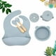 thumbnail image 5 of 6pcs Baby Feeding Set, Silicone Bib, Toddler Training Straw Cup, Baby Self Feeding Spoon Fork – Tableware Suction Cup Bowl For Infant Toddler, 5 of 5